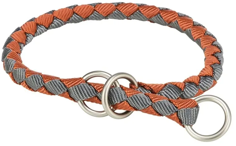 TRIXIE Cavo Zugstop-Halsband für Hunde S: 30–36 cm/o 12 mm rostrot/grafit