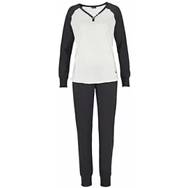 Buffalo Damen Schlafanzug ecru-schwarz Gr.32/34