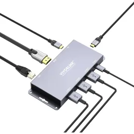 Vivolink HYPER Schnittstellen-Hub USB 3.2 Gen 1 (3.1 Gen 1) Type-C 10000 Mbit/s Grau