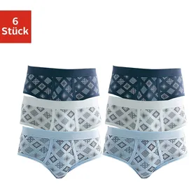 CLIPPER Slip blau/weiß/dunkelblau XXL 6er Pack