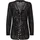 GOLDNER Chiffonbluse Edle Pailletten-Jacke schwarz 42