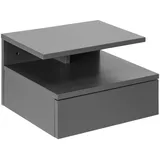 Actona Nachtschrank, grau, Holzwerkstoff, 1 Schubladen, 35x22.5x32 cm, Typenauswahl, hängend, Schlafzimmer, Nachttische