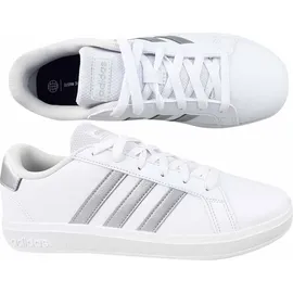 adidas Grand Court Lifestyle Tennis Lace-Up Kids Cloud White / Matte Silver / Matte Silver 35