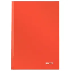 LEITZ Notizbuch Solid fester Einband A5 kariert 80 Blatt hellrot