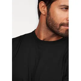 FRUIT OF THE LOOM Langarmshirt Packung, 2 Stk. aus reiner Baumwolle, 2-er Pack Gr. S (44/46), weiß, schwarz, , 477374-S