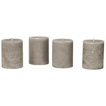 Loberon Stumpenkerze 4er Set  taupe