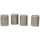 Loberon Stumpenkerze 4er Set  taupe