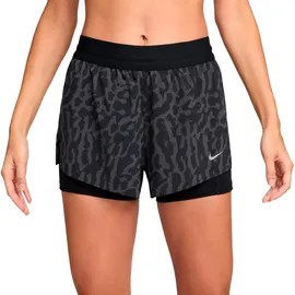Nike Damen Swift Dri-Fit 2-in-1-Laufshorts schwarz