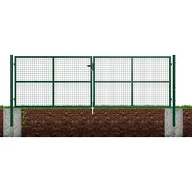 casanoov Doppelflügeltor 406 x 131 cm Grün/Metall