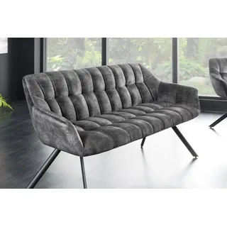 Riess-Ambiente Sitzbank PAPILLON - 165cm champagner beige mit Lehnen schwarzes Metallgestell Esszimmer