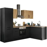 Stella Trading Winkelküche L-Form 270 x 175 cm schwarz