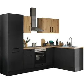 Stella Trading Winkelküche L-Form 270 x 175 cm schwarz