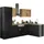 Stella Trading Winkelküche L-Form 270 x 175 cm schwarz