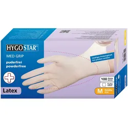 Latexhandschuhe Größe S Med Grip puderfrei Weiss 10x100 Stück 24 cm Einweghandschuhe, Einmalhandschuhe, Handschuhe, Arbeitshandschuhe