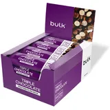 Bulk Protein Flapjack-Riegel | Dreifache Schokolade | 15 g Protein | Weicher, haferreicher Snack | Weiche Textur, praktisch für unterwegs | Bequemer, leckerer Protein-Boost | Box mit 12 Stück