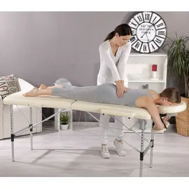 MuCoLa Massageliege Massagetisch Massagebank 2 Zonen klappbar Kosmetikliege Alu