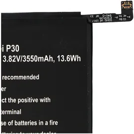 AccuCell Akku passend für Huawei P30 Li-Polymer, 3,82V, 3550mAh, 13,6Wh, built-in, ohne Werkzeug