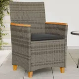 vidaXL Gartenstuhl 53 x 62 x 29,5 cm grau 2 St.