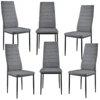 [en.casa] Esszimmerstuhl Lidköping 6er Set Grau