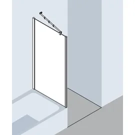 Kermi Filia XP Seitenwand verkürzt auf Badewanne FXUVD09016VPK 90x160cm, silber hochglanz, ESG klar Clean