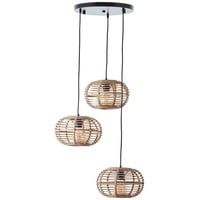 Brilliant Pendelleuchte Woodball E27 3-flammig