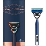 King C. Gillette Shave & Edging Rasierer, Rasierer - 1 Klinge, in marineblau, 46 g