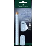 Faber-Castell Grip Sparkle Bleistift-Set B sky blue, 1 Set