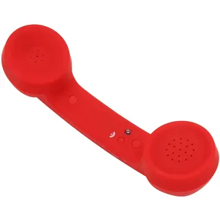 Drahtloser Retro-Telefonhörer, Drahtstrahlungssichere Hörer-Empfänger-Kopfhörer, Klassische Vintage-drahtlose Bluetooth-Telefonhörer-Empfänger-Kopfhörer für zu Hause (Rot)