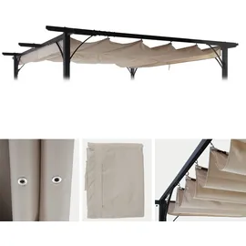 MCW Ersatzbezug Dach Pergola Pavillon MCW-C42 3,5x3,5m ~ creme
