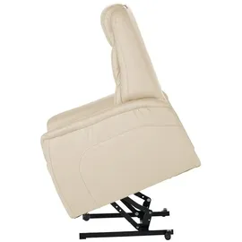 Hukla Fernsehsessel Dean Leder 70 x 107 x 88 cm Beige elektrisch