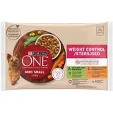 PURINA One Mini Weight Control/Sterilised - Turkey, Carrots and Peas 4x85g