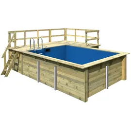 Karibu Rechteck Pool Modell 2 Variante C 440 x 350 x 124 cm