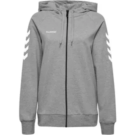 hummel GO Baumwoll Kapuzenjacke Damen grey melange XL