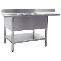 Saro Spülcenter 2 Becken, links - B 1600 x