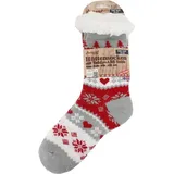 Antonio Kuschelige Hüttensocken im Norweger Design 35-42 Rot