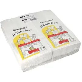 Papstar Starpak 100 Hähnchenbeutel, Papier mit Alu-Einlage,