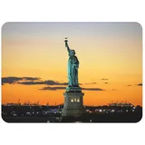 Platzset mit Unterseite aus Kork, Freiheitsstatue bei Sonnenuntergang, New York, groß, 39,5 x 28,5 cm