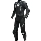 Dainese Laguna Seca 5 S26, Lederkombi 2tlg. - Schwarz/Schwarz/Weiß - 122