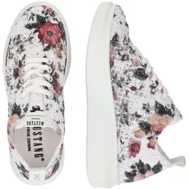 Mustang Sneaker Damen Dunkelgrün/Rosa/Weiß 39