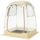 COSTWAY Wurfzelt, Personen: 6, Transparentes Pop Up Zelt mit Tragetasche weiß 128 cm x 128 cm x 158 cm