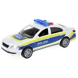 Toi-Toys Modellauto POLIZEI Modellauto 16cm mit Licht Sound Friktionsantrieb Modell 50, Auto Spielzeugauto Spielzeug Geschenk Kinder grau