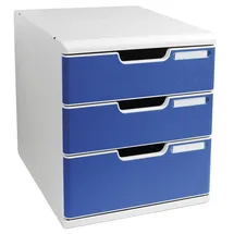 Exacompta Schubladenbox Modulo A4+ 3 Schubladen - Blau