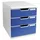 Exacompta Schubladenbox Modulo A4+ 3 Schubladen - Blau