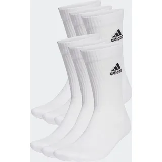 Adidas Cushioned Sportswear Crew Socken, 6 Paar White / Black 43-45