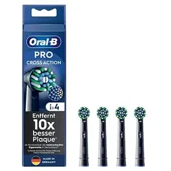 4 Oral-B PRO Cross Action schwarz Zahnbürstenaufsätze