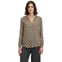 Cartoon Casual-Bluse mit Muster in Camel/Black | Gr.: 34