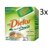 3x My Dietor Cuor di Stevia natürlicher Süßstoff 30g Herz von Stevia 30 Beuteln