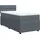 vidaXL Boxspringbett, mit Matratze Dunkelgrau 90x200 cm Samt - Grau