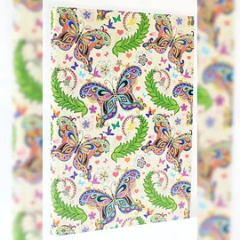 Adina Notizbuch A5 fester Deckel dotted Schmetterlinge Vintage