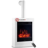 KAMINIO Elektrokamin KALLE, Elektrischer Kamin mit 3D-Flammeneffekt, Heizung 1800W weiß